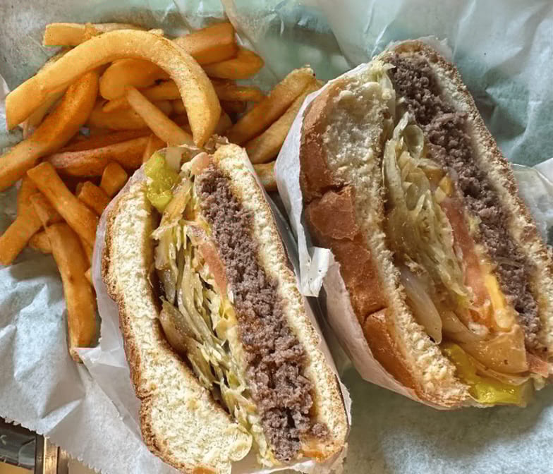 Delite Double Cheese Burger.