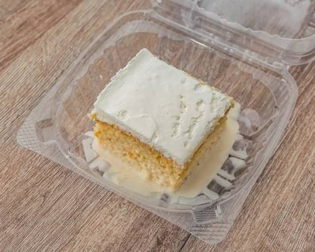 Tres Leche Cake Slice.