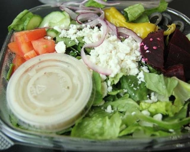 Tray Greek Salad.